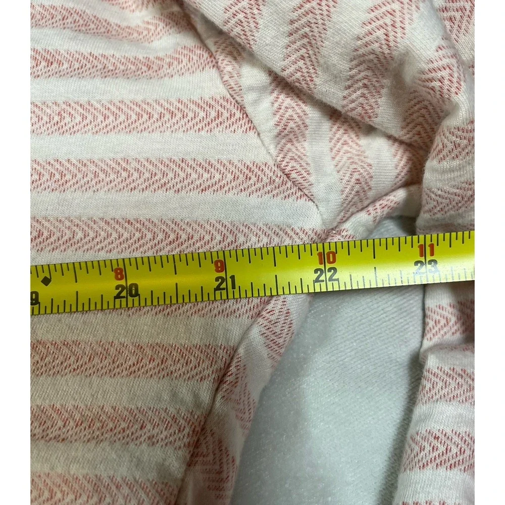 Columbia Womens Orange & White Striped Zip Up Hooded Sweatshirt Size Large